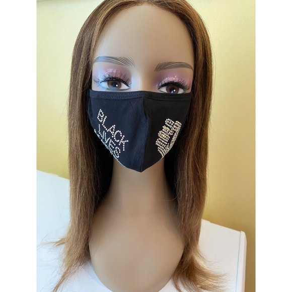 Black Lives Matter Mask  AB Color Adjustable Ear L - Picture 5 of 9